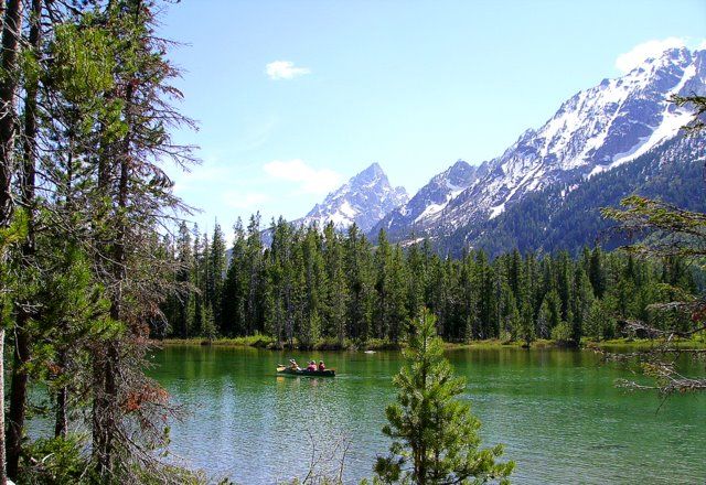 Zdjęcia: Grand Teton Nat. Park, Wyoming, na jeziorze Jenny Lake, USA Zdjęcia: Grand Teton Nat. Park, Wyoming, na jeziorze Jenny Lake, USA