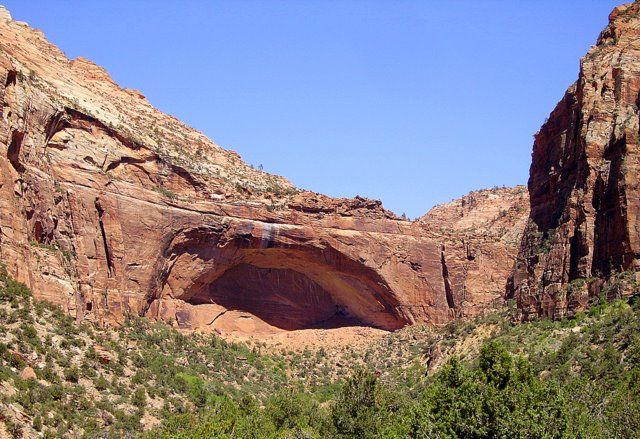 Zdjęcia: Zion Nat. Park, Arizona, jaskinia w ZION, USA Zdjęcia: Zion Nat. Park, Arizona, jaskinia w ZION, USA