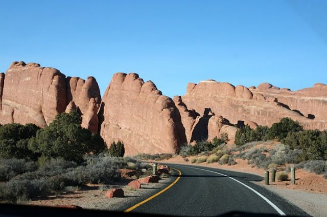 Zdjęcia: Arches National Park, Utah, Droga do Arches NP, USA Zdjęcia: Arches National Park, Utah, Droga do Arches NP, USA