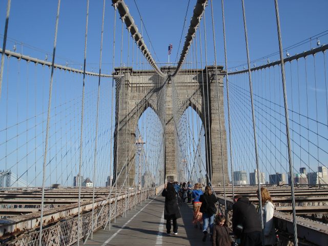 Zdjęcia: Manhattan, Nowy Jork, Most jak najbardziej brookliński..., USA Zdjęcia: Manhattan, Nowy Jork, Most jak najbardziej brookliński..., USA