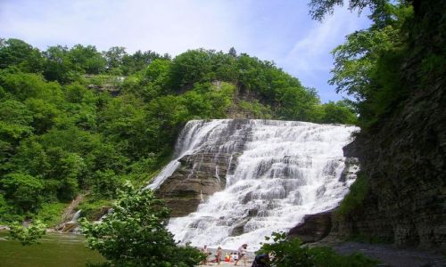 Zdjęcie USA / stan Nowy York / Ithaca - Finger Lakes / Ithaca Falls - pierwsze spojrzenie