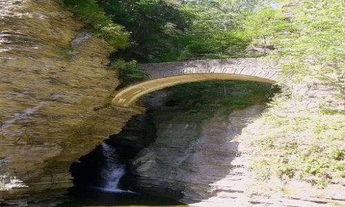 Zdjęcie USA / stan Nowy York / Finger Lakes- Watkins Glen / wejście do Watkins Glen State Park
