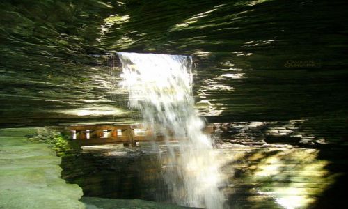 Zdjcie USA / stan Nowy York / Watkins Glen State Park- Finger Lakes / pierwszy wodospad w amfiteatrze - Watkins Glen State Park