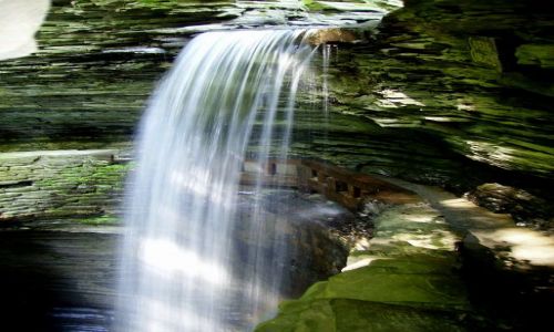 Zdjcie USA / stan Nowy York / Watkins Glen State Park - Finger Lakes / wodospad w amfiteatrze skalnym