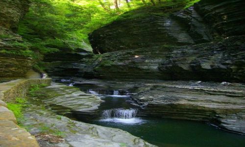 Zdjecie USA / stan Nowy York / Watkins Glen State Park - Finger Lakes / kaskady