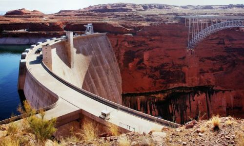 Zdjecie USA / Utah / Glen Canyon Dam / Dwa poziomy