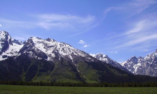 Zdjecie USA / Wyoming / Grand Teton Nt.Park / panorama szczytw w Grand Teton Nat.Park