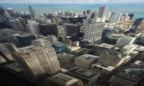 Zdjecie USA / Illinois / Chicago, Willis Tower - 103 pitro, na wysokoci 412 m / Chicago, widok z Willis Tower