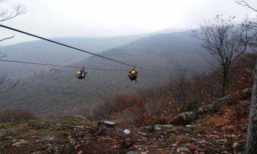 Zdjecie USA / Catskill Mt. / Hunter Mt. / zjazd na zip line