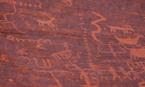 Zdjęcie USA / Nevada / Valley of Fire / Kocham czerwone skały:  DOLINA OGNIA petroglify