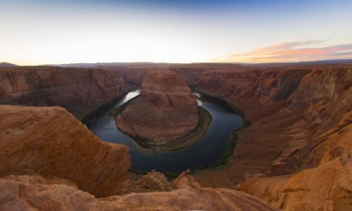 Zdjecie USA / Arizona / Page / Podkowa na Kolorado o zachodzie