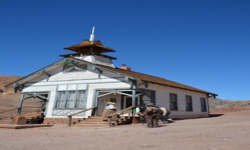 Zdjecie USA / Kalifornia / pustynia Mojave / szkoa w Calico Ghost Town