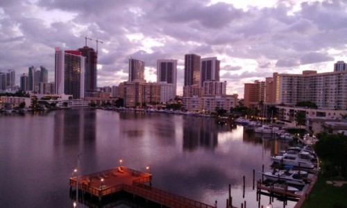 Zdjcie USA / Floryda / Miami / Widok na drapacze chmur o 4tej nad ranem