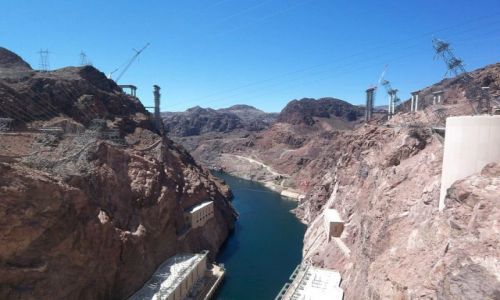 Zdjęcie USA / brak / Arizona / Newada / rzeka Kolorado z zapory Hoovera