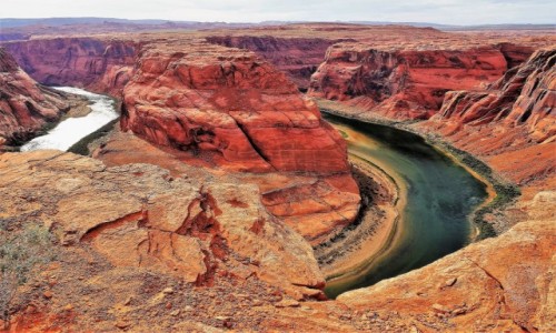 Zdjecie USA / Arizona / Horseshoe Bend / Znaczna cz podkowy utworzonej przez rzek Kolorado