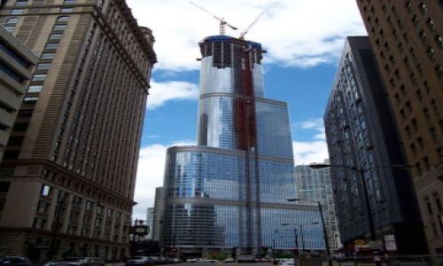 Zdjęcie USA / brak / Illinois / Chicago / Trump Tower w budowie