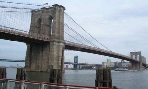 Zdjęcie USA / brak / NY   brooklyn  bridge / kaldka  przez  rzeczke