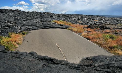 Zdjecie USA / Hawaje - wyspa Big Hawaaii / Wulkan Kilauea / Tą drogą już nikt nie pojedzie...