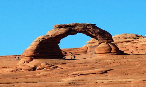 Zdjecie USA / Utah / Arches National Park / Delicate Arch / Samotny łuk...