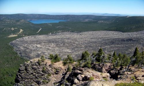 Zdjecie USA / brak / Oregon / Paulina Peak / zastygla lawa
