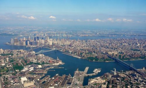 Zdjecie USA / nad Atlantykiem / miasto / bardzo latwa zagadka z lotu ptaka