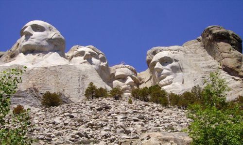Zdjecie USA / Dakota Południowa / Mt Rushmore State Monument / specjalnie dla Emskiego i Bradiagi  głowy prezydentów