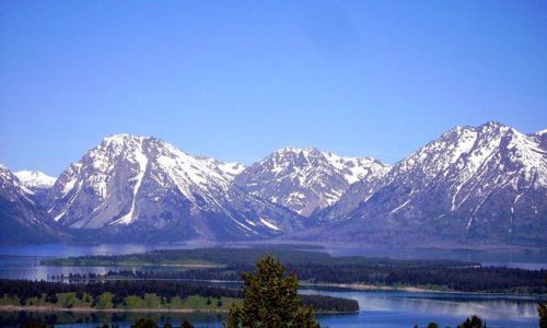 Zdjęcie USA / Wyoming / Grand Teton Nat. Park / najwyższe pasmo  w Grand Teton Nat. Park
