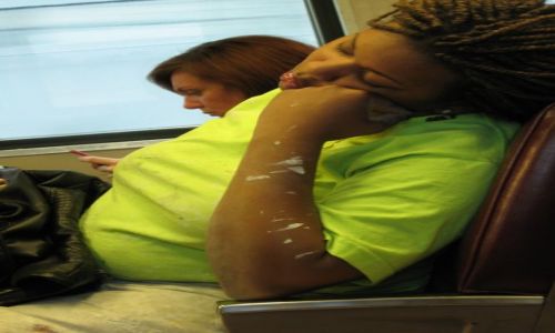 Zdjęcie USA / NY / der Zug / Artystka