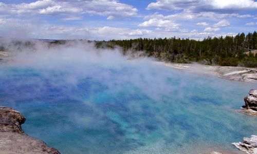 Zdjecie USA / Wyoming / Yellowstone / nie wiadomo, gdzie piękniej, na dole- czy na górze