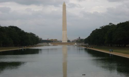 Zdjęcie USA / Waszyngton / National Park  w Waszyngtonie / pomnik Waszyngtona o zmierzchu