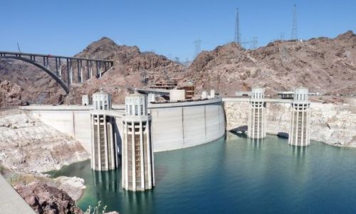 Zdjęcie USA / Arizona / Hoover dam / Zapora Hoovera na granicy 2 stanów