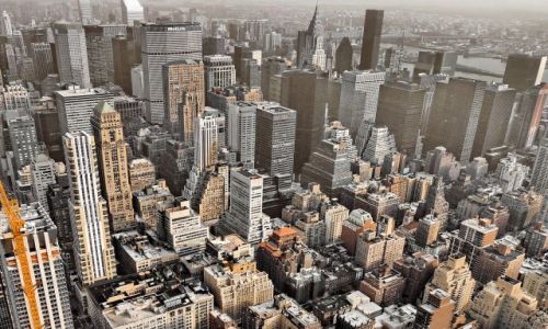 Zdjecie USA / NY / NYC / Północny Manhattan z dachu ESB