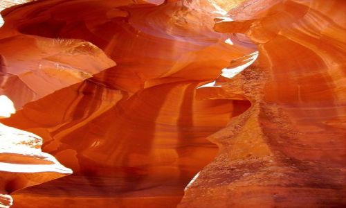 Zdjcie USA / Arizona / Antelope Canyon - kanion szczelinowy / jak malowane  - skay w Antelope Canyon