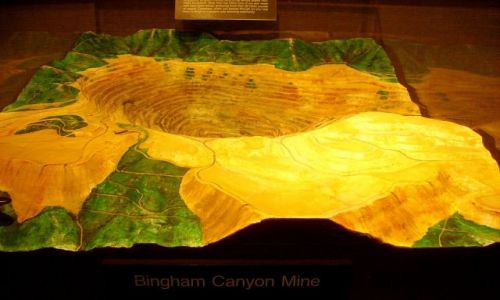 Zdjęcie USA / Utah / okolice Salt Lake City / makieta kopalni odkrywkowej Bingham Canyon Mine