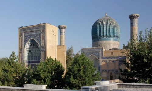 Zdjcie UZBEKISTAN / Samarkanda / Samarkanda / Mauzoleum Gur-i Mir - grb Timura Chromego