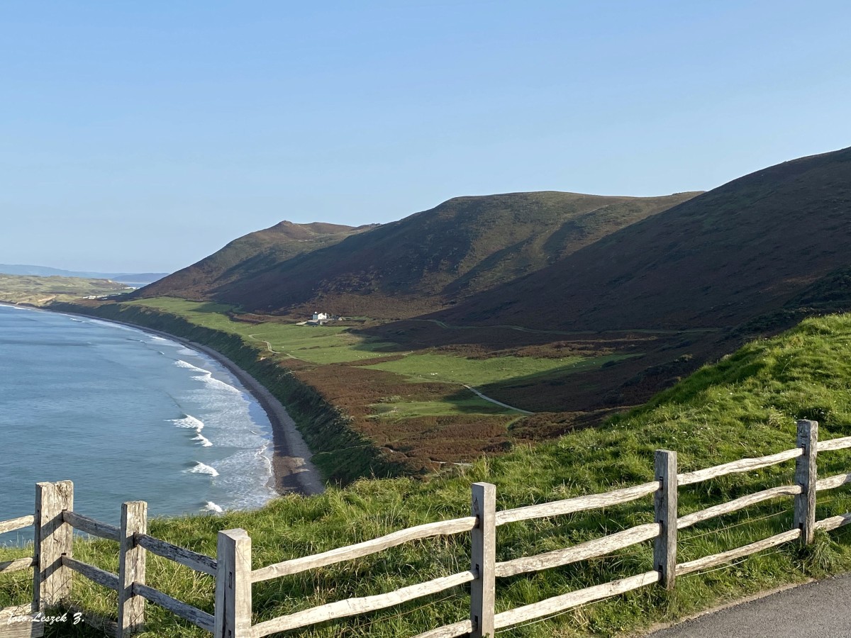 Zdjęcia: Rhossili., Swansea., Rhossili Bay w czasie przypływu., WALIA Zdjęcia: Rhossili., Swansea., Rhossili Bay w czasie przypływu., WALIA