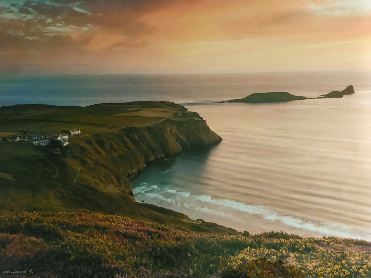 Zdjęcia: Rhossili Bay., Swansea., Głowa Smoka (Worms Head)., WALIA Zdjęcia: Rhossili Bay., Swansea., Głowa Smoka (Worms Head)., WALIA