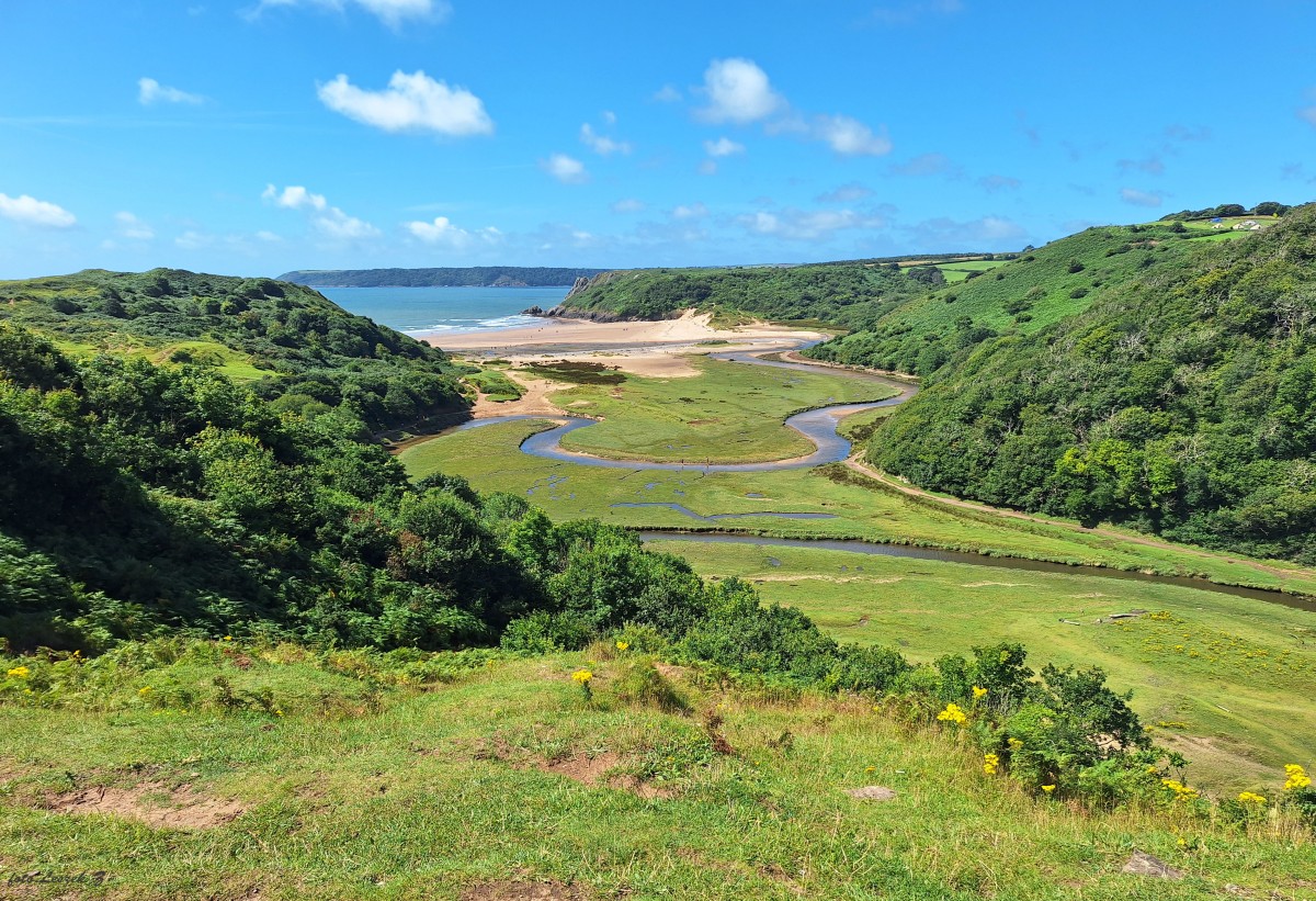 Zdjęcia: Parkmill., Półwysep Gower., Zatoka Trzech Klifów sprzed ruin zamku Pennard., WALIA Zdjęcia: Parkmill., Półwysep Gower., Zatoka Trzech Klifów sprzed ruin zamku Pennard., WALIA