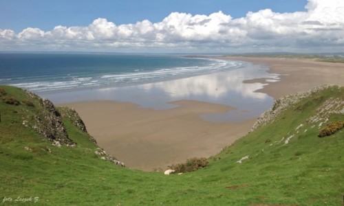 Zdjecie WALIA / Pwysep Gower. / Plaa w Swansea. / Rhossili - plaa z klifu.