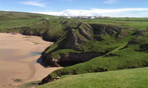 Zdjecie WALIA / Pwysep Gower. / Plaa. / Rhossili z klifu.