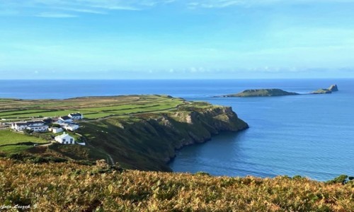 Zdjecie WALIA / Walia. / Plwysep Gower. / Rhossili ze wzgrza Rhossili down.