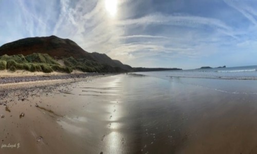 Zdjcie WALIA / Swansea. / Rhossili Bay. / Rhossili Down.