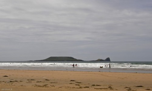 Zdjcie WALIA / Gower. / Swansea. / Rhossili Bay i Worms Head w tle.