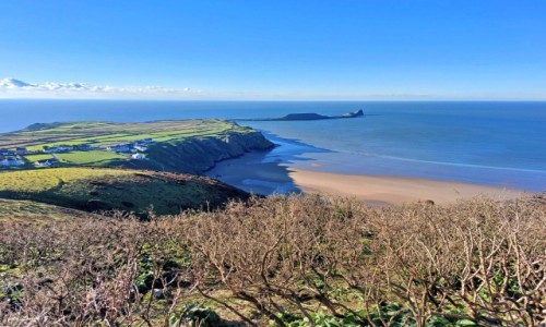 Zdjecie WALIA / Gower. / Rhossili. / Rhossili - widok z The Beacon (193 m)