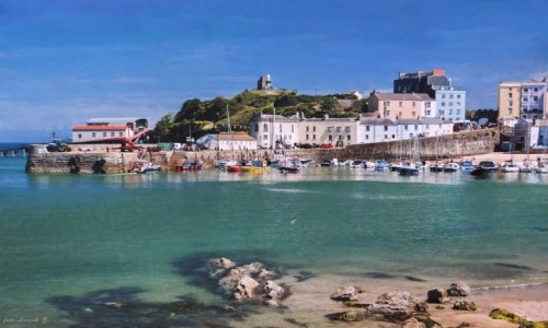 Zdjecie WALIA / Hrabstwo Pembrokeshire, / Zatoka Carmarthen. / Tenby Port Pembrokeshire.