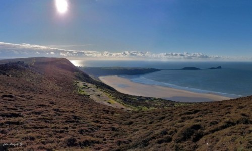Zdjcie WALIA / Swansea. / Rhossili. / Rhossili Bay z klifu.