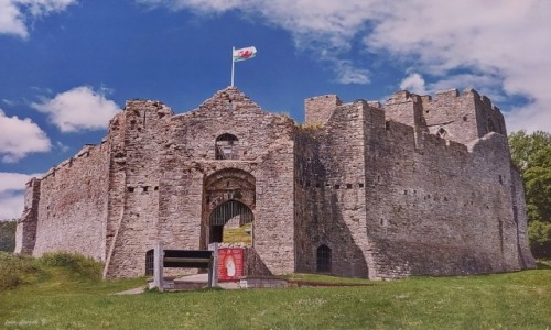 Zdjcie WALIA / Swansea. / Mumbles. / Normaski zamek Oystermouth - 1896r..