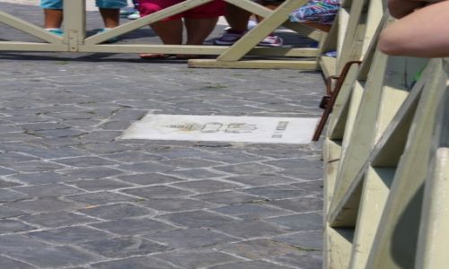 Zdjęcie WATYKAN / Rzym / Plac św Piotra / Miejsce postrzelenia św Jana Pawła II