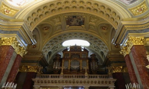 Zdj�cie W�GRY / Budapeszt. / Bazylika �w. Stefana. / Budapeszt - Bazylika �w. Stefana - organy.