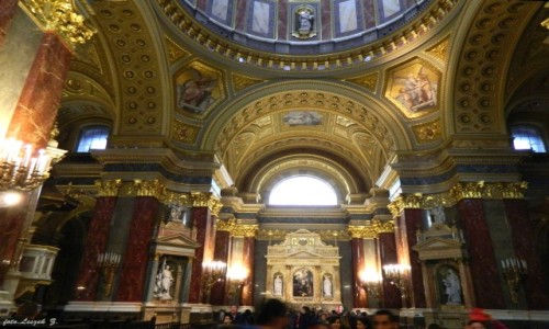 Zdj�cie W�GRY / Budapeszt. / Bazylika �w. Stefana. / Budapeszt - Bazylika �w. Stefana - wn�trze.